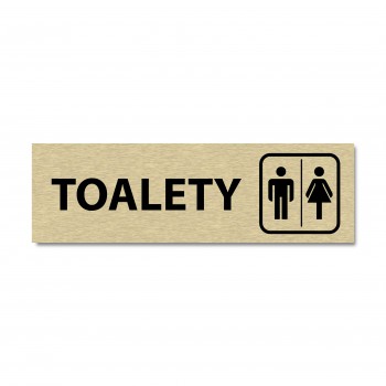 Poháry.com® Popisek dveří - Toalety 02 zlato