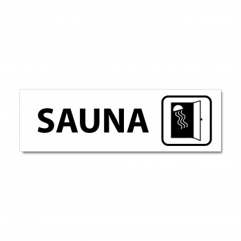 Poháry.com® Popisek dveří - Sauna bílý hliník