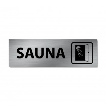 Poháry.com® Popisek dveří - Sauna stříbro