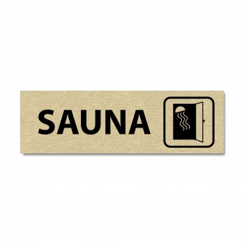 Poháry.com® Popisek dveří - Sauna zlato