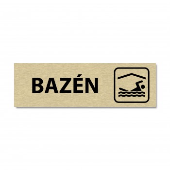 Poháry.com®  Popisek dveří - Bazén zlato