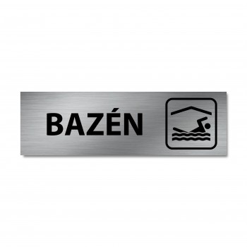 Poháry.com®  Popisek dveří - Bazén stříbro