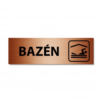Poháry.com®  Popisek dveří - Bazén bronz