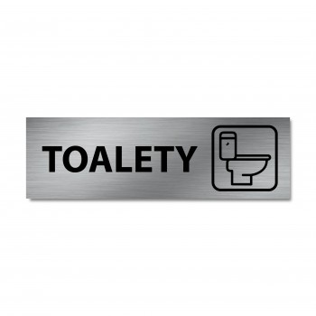 Poháry.com® Popisek dveří - Toalety 03 stříbro