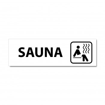 Poháry.com® Popisek dveří - Sauna bílý hliník