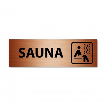 Poháry.com® Popisek dveří - Sauna bronz
