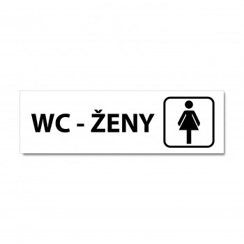 Poháry.com® Popisek dveří - WC ženy bílý hliník