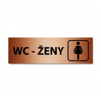 Poháry.com® Popisek dveří - WC ženy bronz