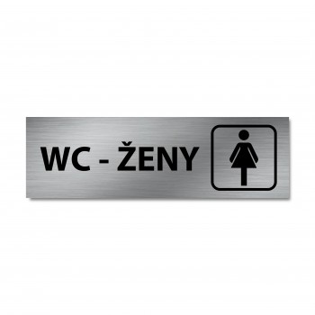 Poháry.com® Popisek dveří - WC ženy stříbro