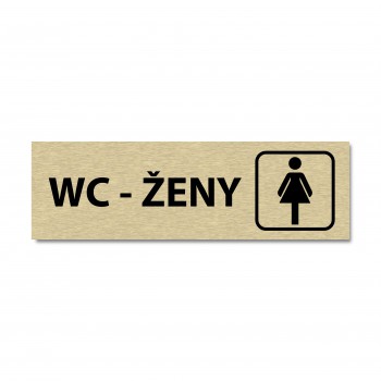 Poháry.com® Popisek dveří - WC ženy zlato