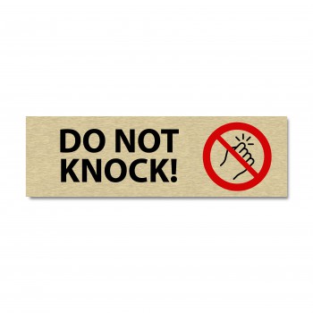 Poháry.com® Značení na dveře - Do not knock! zlato