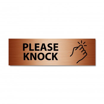 Poháry.com® Značení na dveře - Please knock bronz
