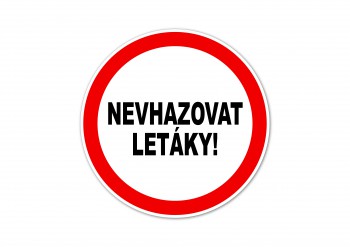 Poháry.com® Samolepka Nevhazovat letáky! 04