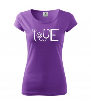 Poháry.com® Tričko pro zdravotní sestřičku D29 - fialové