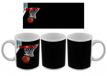 Poháry.com® Bílý hrnek pro basketbalisty