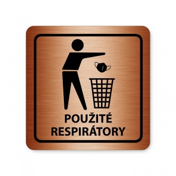 Poháry.com® Piktogram Použité respirátory bronz