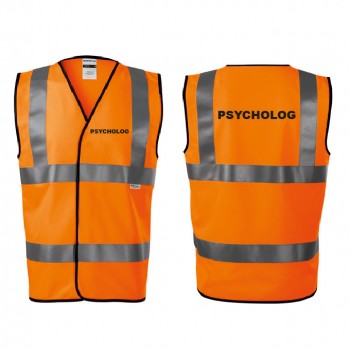 Poháry.com® Reflexní vesta oranžová Psychlog M unisex