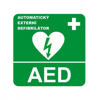 Poháry.com® Piktogram AED externí defibrilátor