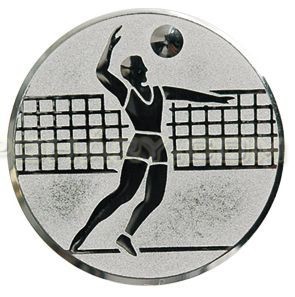 Poháry.com® Emblém volejbal muž stříbro 25 mm