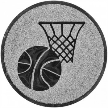 Poháry.com® Emblém basketbal stříbro 25 mm