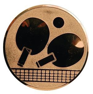 Poháry.com® Emblém stolní tenis bronz 25 mm