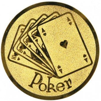 Poháry.com® Emblém poker zlato 25 mm