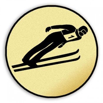 Poháry.com® Emblém tištěný Skoky na lyžích 25 mm