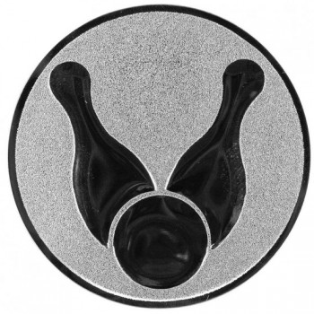 Poháry.com® Emblém bowling stříbro 25 mm