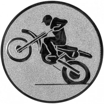 Poháry.com® Emblém motokros stříbro 25 mm