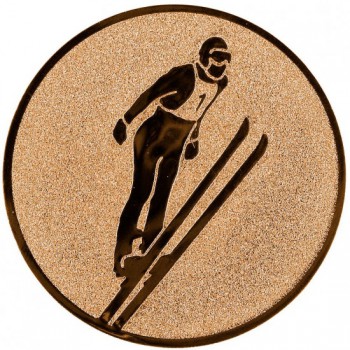 Poháry.com® Emblém skoky na lyžích bronz 25 mm