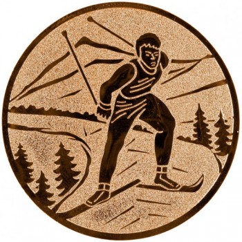 Poháry.com® Emblém lyžování běžky bronz 25 mm