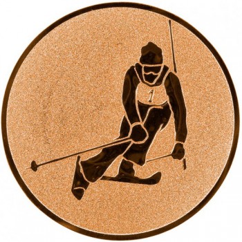 Poháry.com® Emblém lyžování sjezd - slalom bronz 25 mm