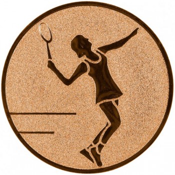 Poháry.com® Emblém tenis žena bronz 25 mm