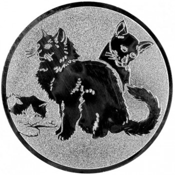 Poháry.com® Emblém kočky stříbro 25 mm