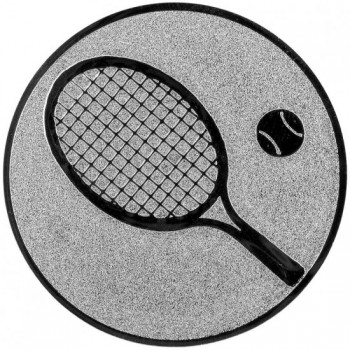 Poháry.com® Emblém tenis raketa stříbro 25 mm