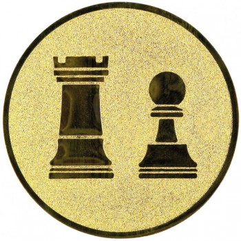 Poháry.com® Emblém šachy zlato 25 mm