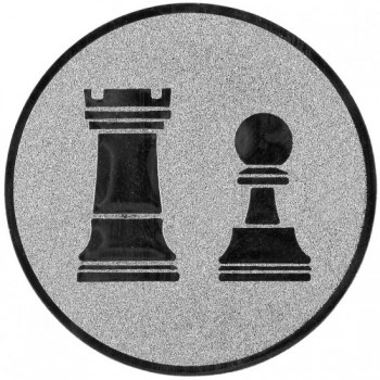 Poháry.com® Emblém šachy stříbro 25 mm