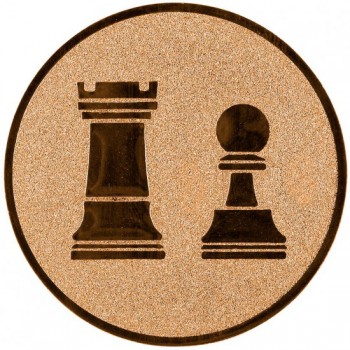 Poháry.com® Emblém šachy bronz 25 mm