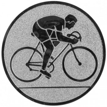 Poháry.com® Emblém cyklistika stříbro 25 mm