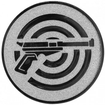 Poháry.com® Emblém střelba pistole stříbro 25 mm