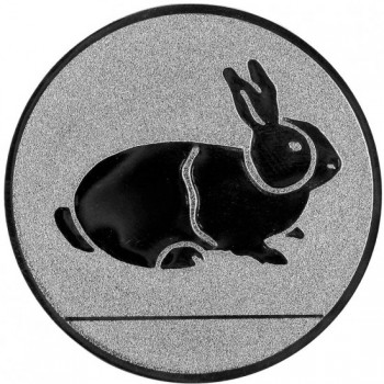 Poháry.com® Emblém králík stříbro 50 mm