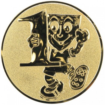 Poháry.com® Emblém 1. místo smail zlato 25 mm