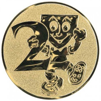 Poháry.com® Emblém 2. místo smail zlato 25 mm