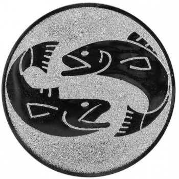 Poháry.com® Emblém ryby stříbro 25 mm