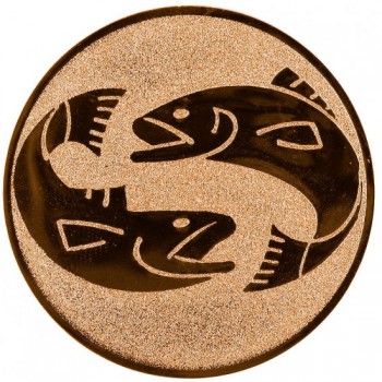 Poháry.com® Emblém ryby bronz 25 mm