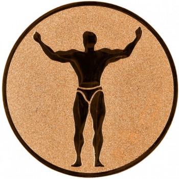 Poháry.com® Emblém kulturistika bronz 25 mm