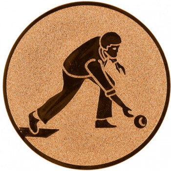 Poháry.com® Emblém kuželky - muž bronz 25 mm