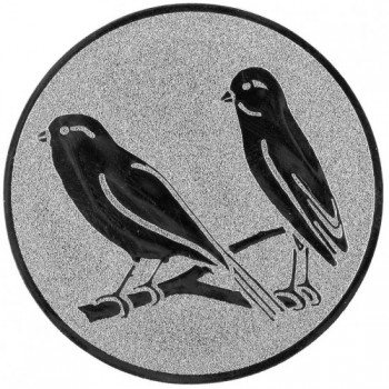 Poháry.com® Emblém ptáci stříbro 25 mm