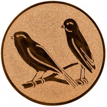 Poháry.com® Emblém ptáci bronz 25 mm