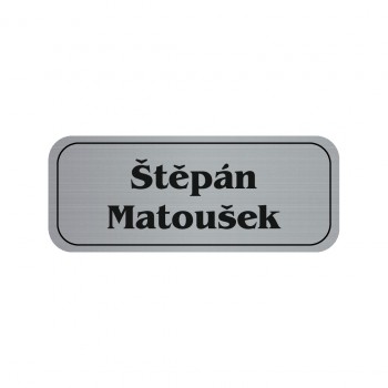 Poháry.com® Dveřní štítek M01 stříbro